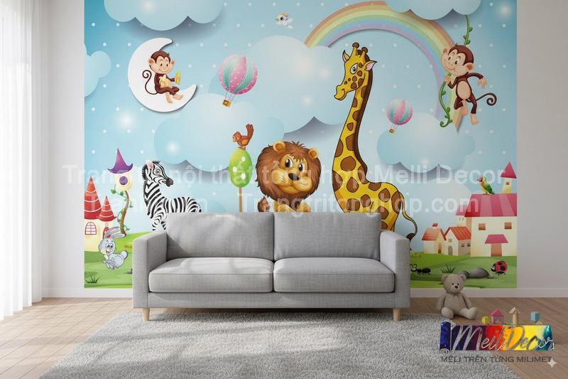 Tranh Dán Tường Cho Phòng Bé, Trẻ Em Ngộ Nghĩnh Dễ Thương ML88420016 1 Tranh Dán Tường Cho Phòng Bé, Trẻ Em Ngộ Nghĩnh Dễ Thương ML88420016