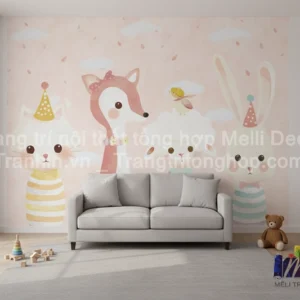 Tranh Dán Tường Cho Phòng Bé, Trẻ Em Ngộ Nghĩnh Dễ Thương ML88420022