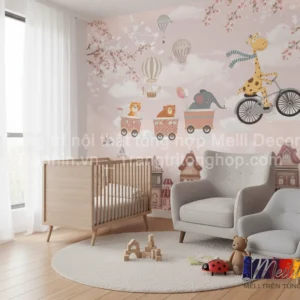 Tranh Dán Tường Cho Phòng Bé, Trẻ Em Ngộ Nghĩnh Dễ Thương ML88420026
