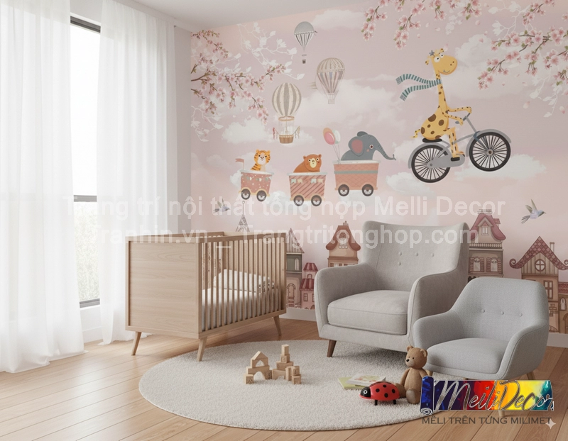 Tranh Dán Tường Cho Phòng Bé, Trẻ Em Ngộ Nghĩnh Dễ Thương ML88420026 1 Tranh Dán Tường Cho Phòng Bé, Trẻ Em Ngộ Nghĩnh Dễ Thương ML88420026