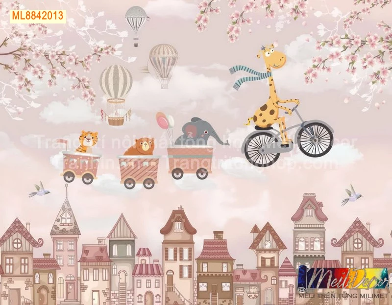 Tranh Dán Tường Cho Phòng Bé, Trẻ Em Ngộ Nghĩnh Dễ Thương ML88420026 2 Tranh Dán Tường Cho Phòng Bé, Trẻ Em Ngộ Nghĩnh Dễ Thương ML88420026