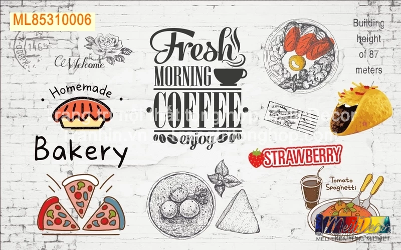 Tranh Dán Tường Nhà Hàng, Quán Ăn ML85310006 2 Tranh Dán Tường Nhà Hàng, Quán Ăn ML85310006