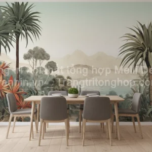 Tranh Dán Tường Phòng Ăn Hoa Lá ML82920004