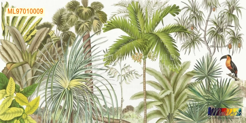 Tranh Dán Tường Phong Cách Tropical ML97010009 2 Tranh Dán Tường Phong Cách Tropical ML97010009
