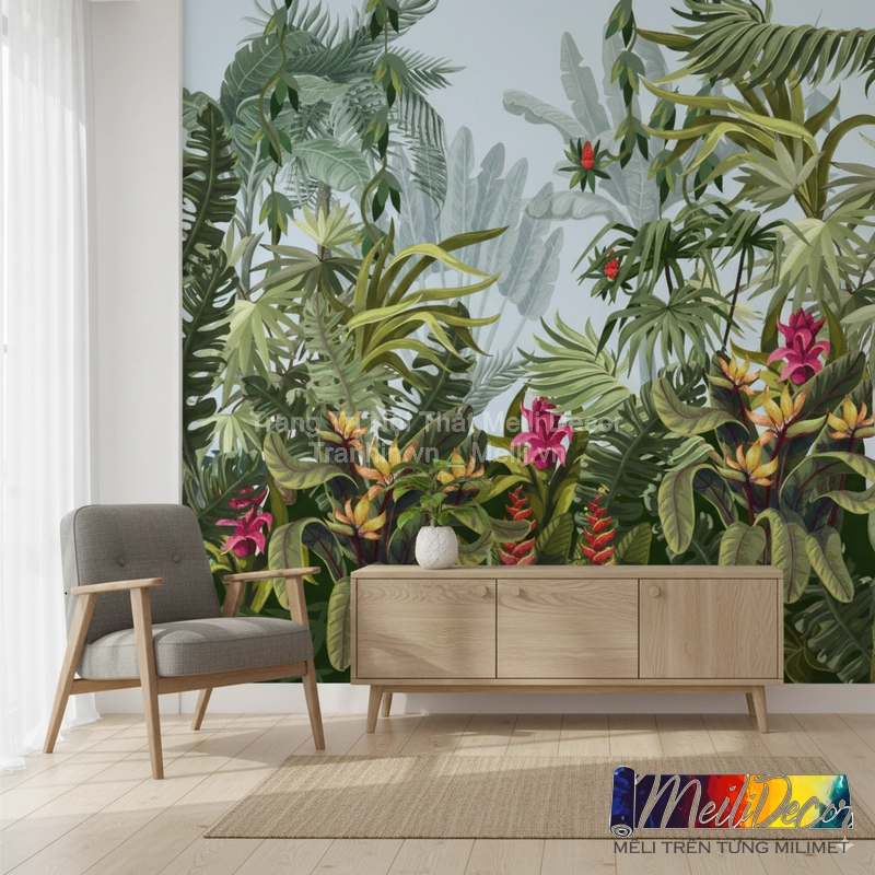 Tranh Dán Tường Phong Cách Tropical ML97010035 1 Tranh Dán Tường Phong Cách Tropical ML97010035