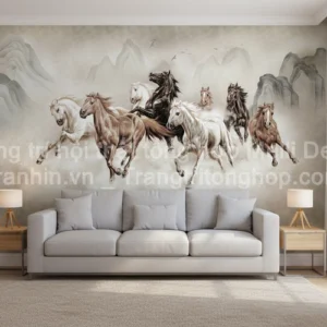 Tranh Dán Tường Phòng Khách Mã Đáo Thành Công ML88630001