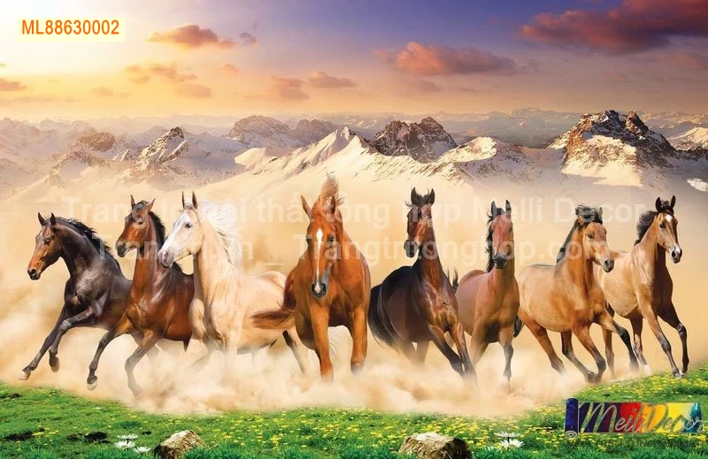 Tranh Dán Tường Phòng Khách Mã Đáo Thành Công ML88630002 2 Tranh Dán Tường Phòng Khách Mã Đáo Thành Công ML88630002