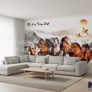 Tranh Dán Tường Phòng Khách Mã Đáo Thành Công ML88630012