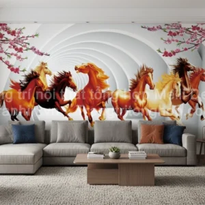 Tranh Dán Tường Phòng Khách Mã Đáo Thành Công ML88630013