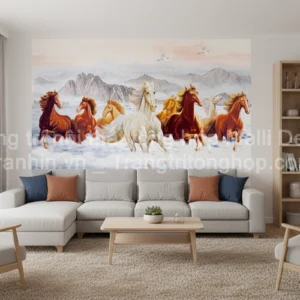 Tranh Dán Tường Phòng Khách Mã Đáo Thành Công ML88630016