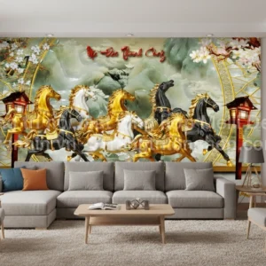 Tranh Dán Tường Phòng Khách Mã Đáo Thành Công ML88630018