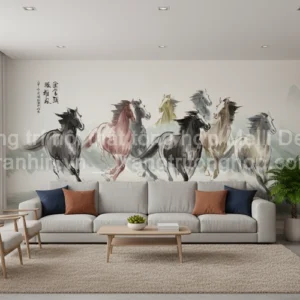 Tranh Dán Tường Phòng Khách Mã Đáo Thành Công ML88630019