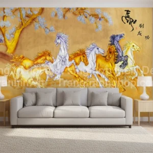 Tranh Dán Tường Phòng Khách Mã Đáo Thành Công ML88630023