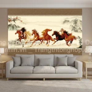 Tranh Dán Tường Phòng Khách Mã Đáo Thành Công ML88630024