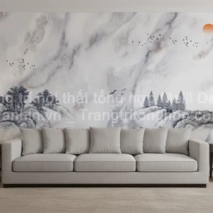 Tranh Dán Tường Phòng Khách Thủy Mặc ML82640005