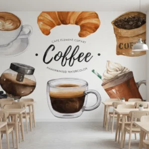 Tranh Dán Tường Quán Cafe ML81710014