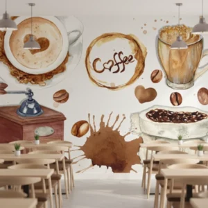 Tranh Dán Tường Quán Cafe ML81710015