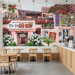 Tranh Dán Tường Quán Trà Sữa ML81720003