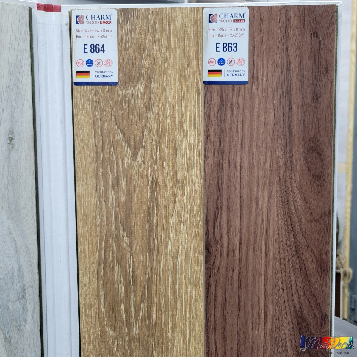Sàn Gỗ CharmWood 8mm Cốt Xanh E864 - 863 1 Sàn Gỗ CharmWood 8mm Cốt Xanh E864 - 863