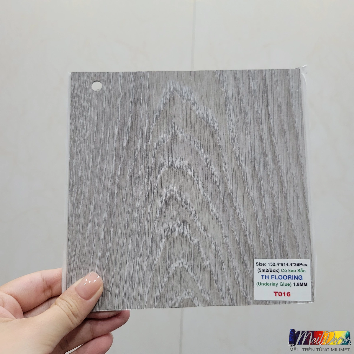 Sàn Nhựa TH FLOORING 1.8mm T016 keo sẵn 1 Sàn Nhựa TH FLOORING 1.8mm T016 keo sẵn
