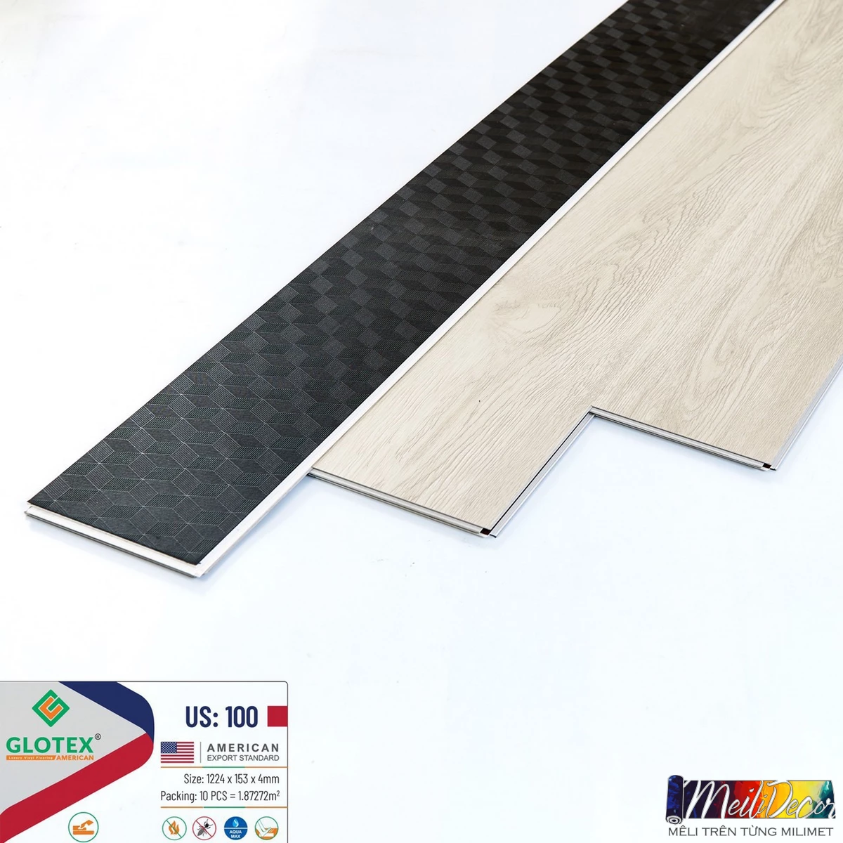 Sàn SPC Glotex 100 4mm Đế Cao Su 1 Sàn SPC Glotex 100 4mm Đế Cao Su