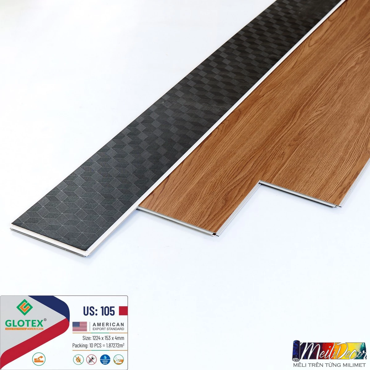 Sàn SPC Glotex 105 4mm Đế Cao Su 1 Sàn SPC Glotex 105 4mm Đế Cao Su